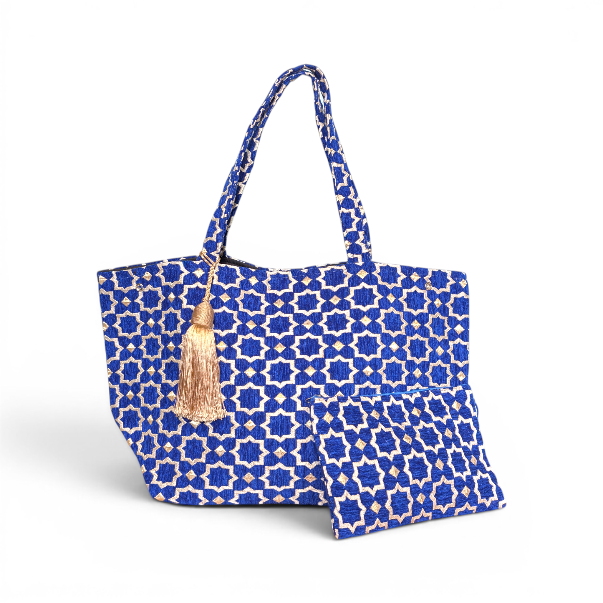 Moroccan Zellige Brocade Set - Blue